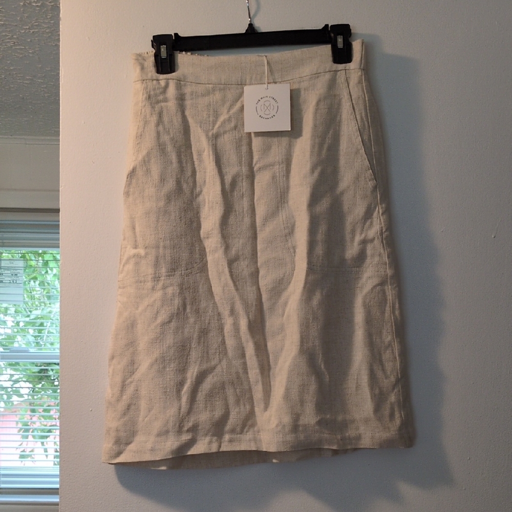 Tan Pencil Skirt Knee-Length for Work